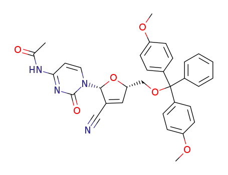 N<sup>4</sup>-acetyl-2'-C-cyano-2',3'-didehydro-2',3'-dideoxy-5'-O-(dimethoxytrityl)cytidine