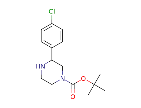 Molecular Structure of 886767-49-3 (3-(4-CHLOROPHENYL)PIPERAZINE-1-CARBOXYLIC ACID TERT-BUTYL ESTER)