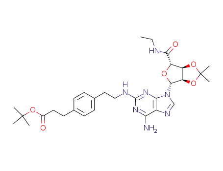 4-[2-[[6-Amino-9-[N-ethyl-2,3-O-(1-methylethylidene)--D-ribofuranuronamidosyl]-9H-purin-2-yl]amino]ethyl]benzenepropanoic Acid 1,1-Dimethylethyl Ester