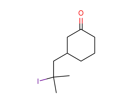 3-(2-Iodo-2-methylpropyl)cyclohexan-1-one