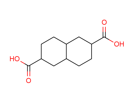decahydronaphthalene-2,6-dicarboxylic acidChemical Formula: C12H18O4 Exact Mass: 226.12 Molecular Weight: 226.27 m/z: 226.12 (100.0%), 227.12 (13.1%)