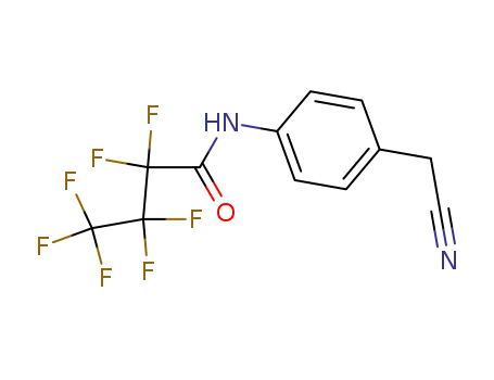 Molecular Structure of 117293-70-6 (Butanamide, N-[4-(cyanomethyl)phenyl]-2,2,3,3,4,4,4-heptafluoro-)