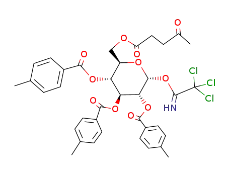 6-O-levulinoyl-2,3,4-tri-O-p-toluoyl-α-D-glucopyranosyl trichloroacetimidate