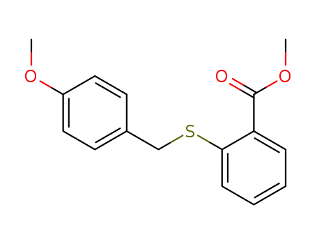 Molecular Structure of 117968-38-4 (methyl 2-(4-methoxybenzylthio)benzoate)