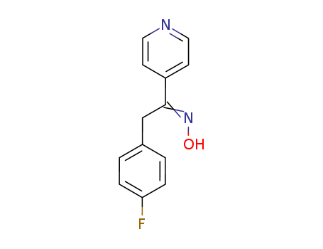 Molecular Structure of 115859-01-3 (Ethanone, 2-(4-fluorophenyl)-1-(4-pyridinyl)-, oxime)