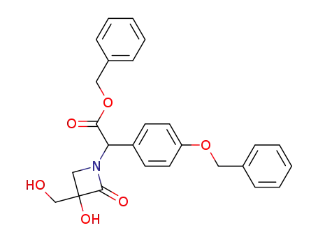 Molecular Structure of 75986-06-0 (benzyl α-(3-hydroxy-3-hydroxymethyl-2-oxo-1-azetidinyl)-p-benzyloxyphenylacetate)