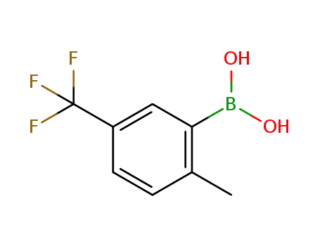 Molecular Structure of 947533-96-2 (2-Methyl-5-trifluoromethyl-phenylboronic acid)