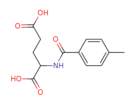 Molecular Structure of 104252-77-9 (2-(4-Methyl-benzoylamino)-pentanedioic acid)