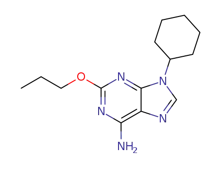 9-cyclohexyl-2-n-propoxy-9H-adenine