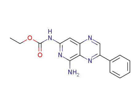 Carbamic acid,(5-amino-3-phenylpyrido[3,4-b]pyrazin-7-yl)-, ethyl ester (9CI)