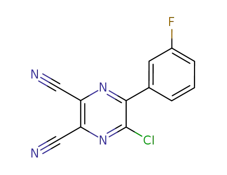 5-chloro-6-(3-fluoro-phenyl)-pyrazine-2,3-dicarbonitrile