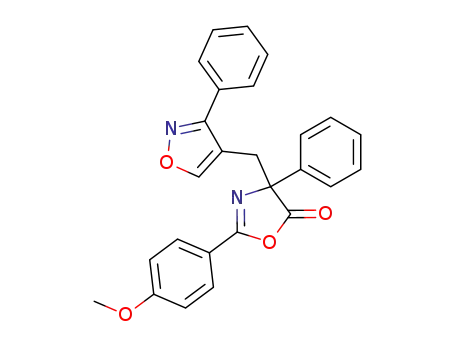 2-(4-Methoxy-phenyl)-4-phenyl-4-(3-phenyl-isoxazol-4-ylmethyl)-4H-oxazol-5-one