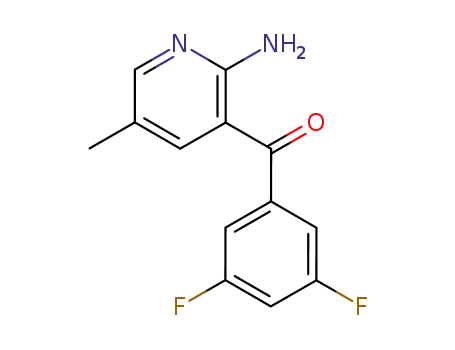 Molecular Structure of 114995-67-4 (2-amino-5-methyl-3-pyridyl 3,5-difluorophenyl ketone)