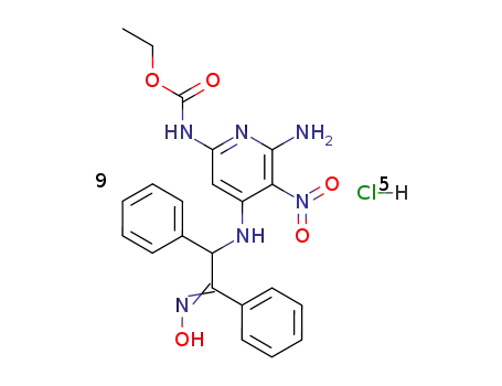 (6-Amino-4-{2-[(E)-hydroxyimino]-1,2-diphenyl-ethylamino}-5-nitro-pyridin-2-yl)-carbamic acid ethyl ester; hydrochloride