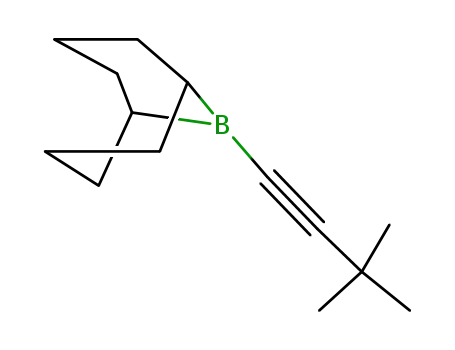 Molecular Structure of 62276-26-0 (9-Borabicyclo[3.3.1]nonane, 9-(3,3-dimethyl-1-butynyl)-)