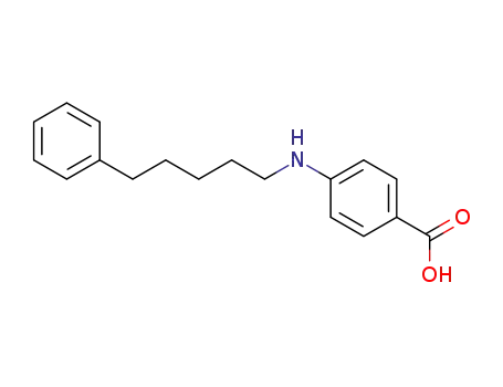 Molecular Structure of 61439-75-6 (Benzoic acid, 4-[(5-phenylpentyl)amino]-)