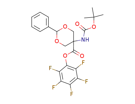 Molecular Structure of 154627-60-8 (pentafluorophenyl 5-tert-butoxycarbonylamino-2-phenyl-1,3-dioxane-5-carboxylate)