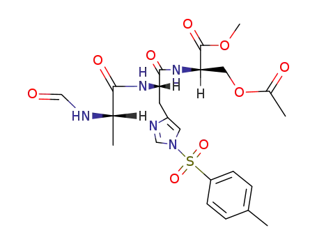 N-formyl-L-alanyl-N(Im)-tosyl-L-histidyl-O-acetyl-D-serine methyl ester