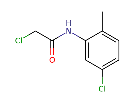 Molecular Structure of 85817-60-3 (2-CHLORO-N-(5-CHLORO-2-METHYL-PHENYL)-ACETAMIDE)