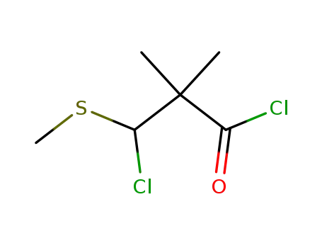 Molecular Structure of 115363-83-2 (Propanoyl chloride, 3-chloro-2,2-dimethyl-3-(methylthio)-)