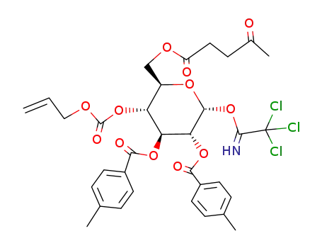 4-O-allyloxycarbonyl-6-O-levulinoyl-2,3-di-O-p-toluoyl-α-D-glucopyranosyl trichloroacetimidate