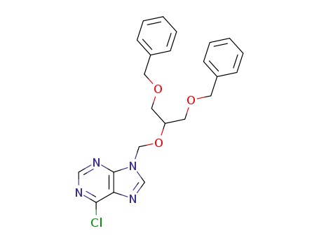 9H-Purine,
6-chloro-9-[[2-(phenylmethoxy)-1-[(phenylmethoxy)methyl]ethoxy]methyl]
-