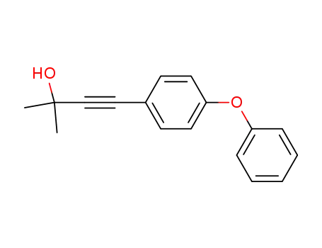Molecular Structure of 17541-02-5 (3-Butyn-2-ol, 2-methyl-4-(4-phenoxyphenyl)-)