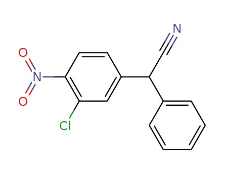 Molecular Structure of 89278-13-7 (α-(3-Chloro-4-nitrophenyl)phenylacetonitrile)