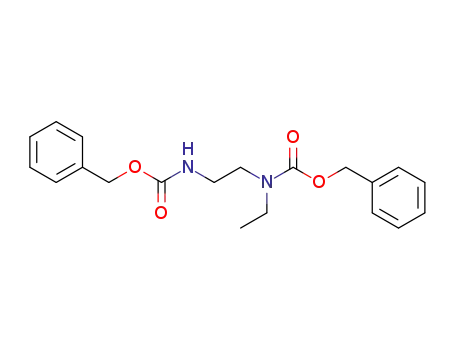 Molecular Structure of 113283-89-9 (Carbamic acid, ethyl[2-[[(phenylmethoxy)carbonyl]amino]ethyl]-,
phenylmethyl ester)