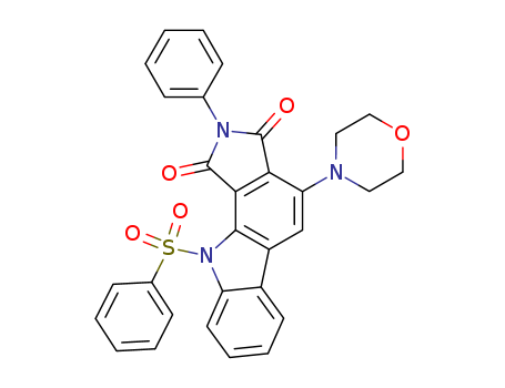 Pyrrolo[3,4-a]carbazole-1,3(2H,10H)-dione, 4-(4-morpholinyl)-2-phenyl-10-(phenylsulfonyl)-