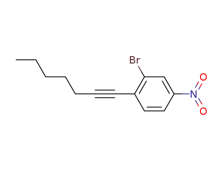 Molecular Structure of 121866-20-4 (1-(2-bromo-4-nitrophenyl)heptyne)