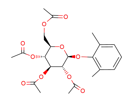 Molecular Structure of 129715-12-4 (2,6-Dimethylphenyl 2,3,4,6-tetra-O-acetyl-β-D-glucopyranoside)