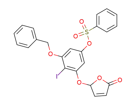 2(5H)-Furanone,
5-[2-iodo-3-(phenylmethoxy)-5-[(phenylsulfonyl)oxy]phenoxy]-