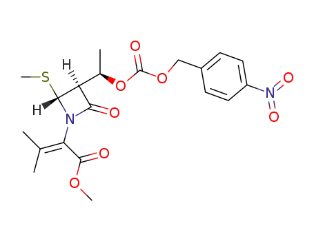 methyl 3-methyl-2-[(3S,4R)-4-methylthio-3-{(1R)-1-(p-nitrobenzyloxycarbonyloxy)ethyl}-2-oxoazetidin-1-yl]but-2-enoate