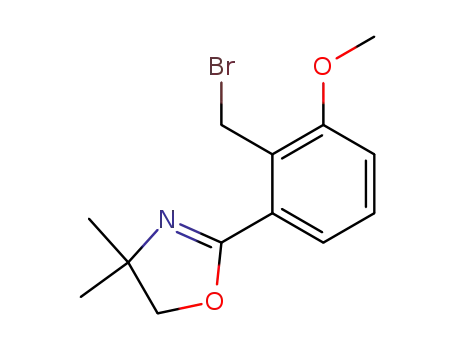 Molecular Structure of 78265-34-6 (Oxazole,
2-[2-(bromomethyl)-3-methoxyphenyl]-4,5-dihydro-4,4-dimethyl-)