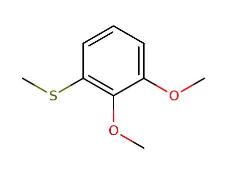 Molecular Structure of 51506-47-9 (1,2-DIMETHOXY-3-(METHYLTHIO)BENZENE)