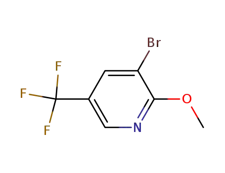 Molecular Structure of 124432-63-9 (3-Bromo-2-methoxy-5-trifluoromethylpyridine)