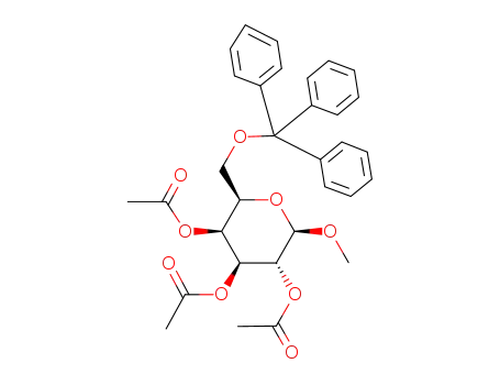 Molecular Structure of 87591-35-3 (METHYL 2,3,4-TRI-O-ACETYL-6-O-TRIPHENYLMETHYL-BETA-D-GALACTOPYRANOSIDE)