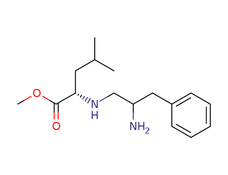 Molecular Structure of 81110-49-8 (L-Leucine, N-(2-amino-3-phenylpropyl)-, methyl ester, (S)-)