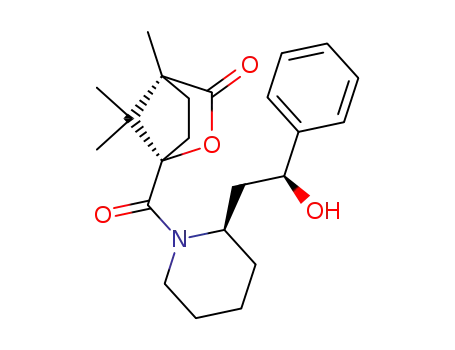 (1S,4R)-1-<(2R)-2<(2S)-2-Hydroxy-2-phenyl-1-ethyl>-1-piperidylcarbonyl>-4,7,7-trimethyl-2-oxa-bicyclo<2.2.1>heptan-3-on