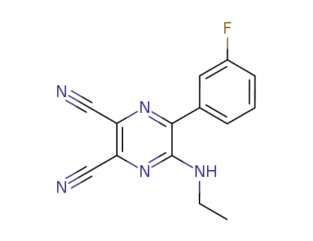 5-ethylamino-6-(3-fluoro-phenyl)-pyrazine-2,3-dicarbonitrile