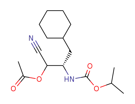 2-acetoxy-4-cyclohexyl-3-(isopropoxycarbonylamino) butyronitrile