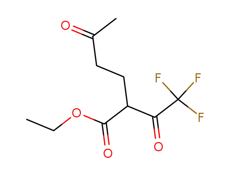 Molecular Structure of 1840-80-8 (Hexanoic acid, 5-oxo-2-(trifluoroacetyl)-, ethyl ester)