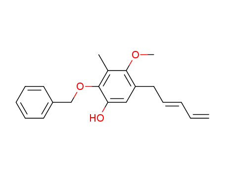 Phenol, 4-methoxy-3-methyl-5-(2,4-pentadienyl)-2-(phenylmethoxy)-,
(E)-