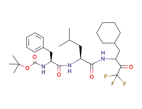 N-[1-(cyclohexylmethyl)-3,3,3-trifluoro-2-oxopropyl]-N<sup>2</sup>-{N-[(1,1-dimethylethoxy)carbonyl]-L-phenylalanyl}-L-leucinamide
