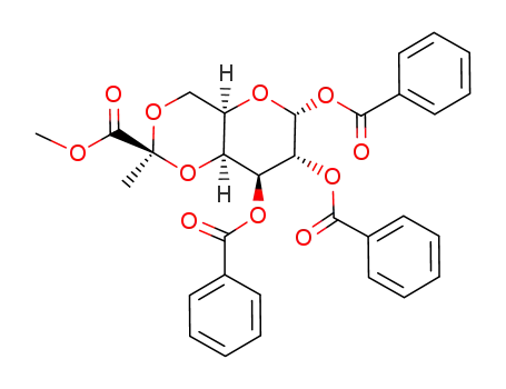 (2S,4aR,6R,7R,8S,8aS)-6,7,8-Tris-benzoyloxy-2-methyl-hexahydro-pyrano[3,2-d][1,3]dioxine-2-carboxylic acid methyl ester