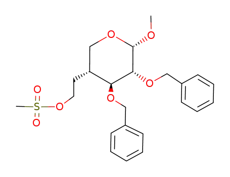 Methanesulfonic acid 2-((3R,4S,5R,6S)-4,5-bis-benzyloxy-6-methoxy-tetrahydro-pyran-3-yl)-ethyl ester