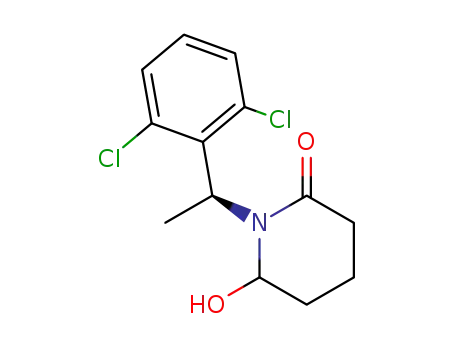 Molecular Structure of 126035-20-9 (1-<(1S)-1-(2,6-Dichlorophenyl)ethyl>-6-hydroxy-2-piperidinone)