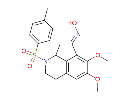 1-(p-tolylsulfonyl)-5,6-dimethoxy-1,2,3,8a-tetrahydrocyclopent<ij>isoquinolin-7(8H)-one oxime
