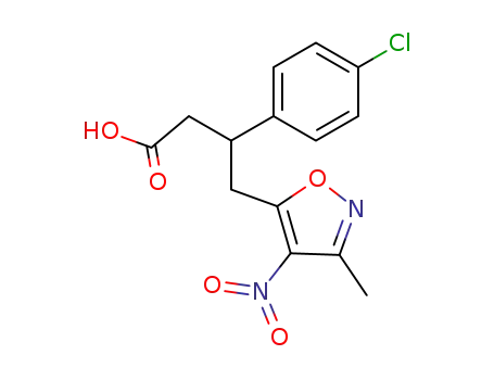 3-(4-chlorophenyl)-4-(3-methyl-4-nitroisoxazol-5-yl)butanoic acid